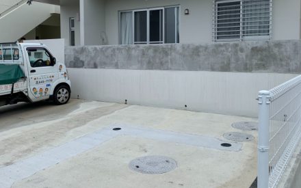 塗装、外構工事が始まります(^^)沖縄県南城市にて