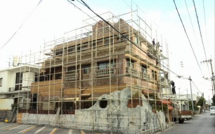 具志邸の外壁塗装工事　in　沖縄県西原町