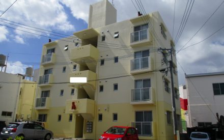 アパート外壁塗装、屋上遮熱防水、補修工事（沖縄県西原町）