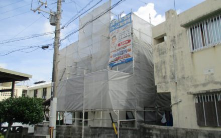外壁補修、外壁塗装、遮熱防水　リフォーム工事（沖縄県西原町　T様邸）